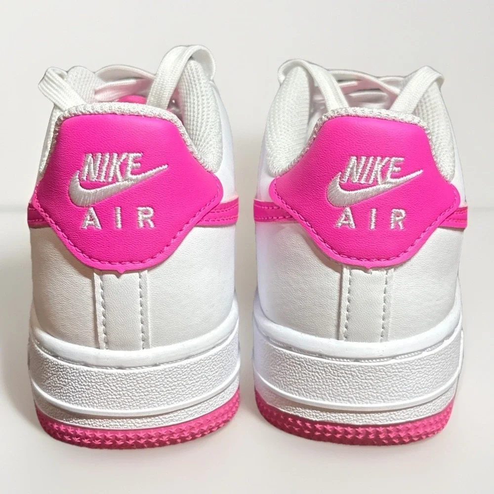 *NEW* Youth Grade-School Nike Air Force 1 White / Laser Fuchsia  (FV5948 102) 👍